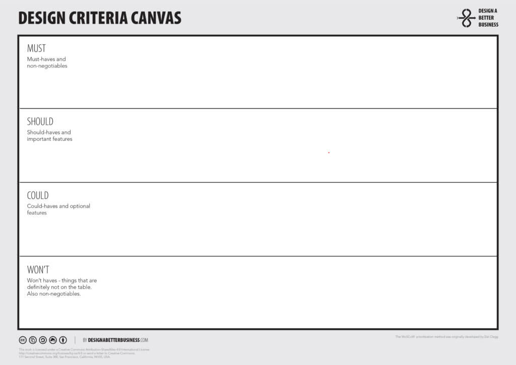 design criteria canvas